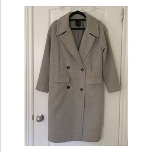 Grey button up coat